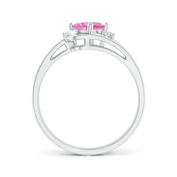 A - Pink Sapphire / 0.88 CT / 14 KT White Gold