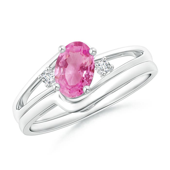 AA - Pink Sapphire / 0.88 CT / 14 KT White Gold