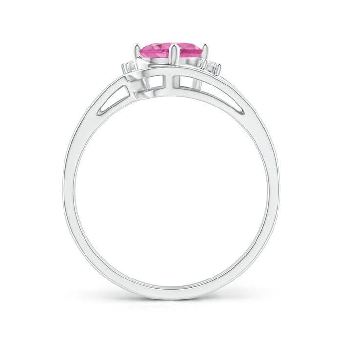 AA - Pink Sapphire / 0.88 CT / 14 KT White Gold