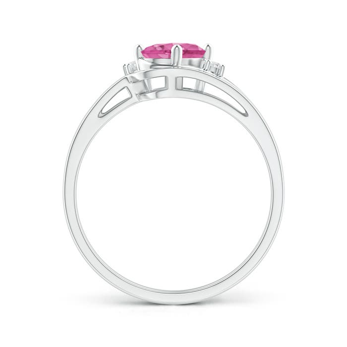 AAA - Pink Sapphire / 0.88 CT / 14 KT White Gold