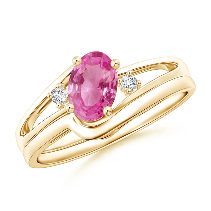 AAA - Pink Sapphire / 0.88 CT / 14 KT Yellow Gold