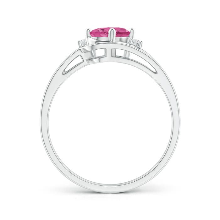 AAAA - Pink Sapphire / 0.88 CT / 14 KT White Gold