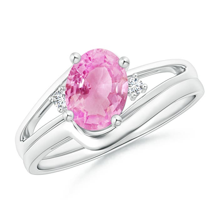 A - Pink Sapphire / 1.5 CT / 14 KT White Gold