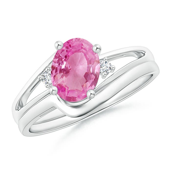 AA - Pink Sapphire / 1.5 CT / 14 KT White Gold