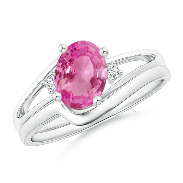 AAA - Pink Sapphire / 1.5 CT / 14 KT White Gold