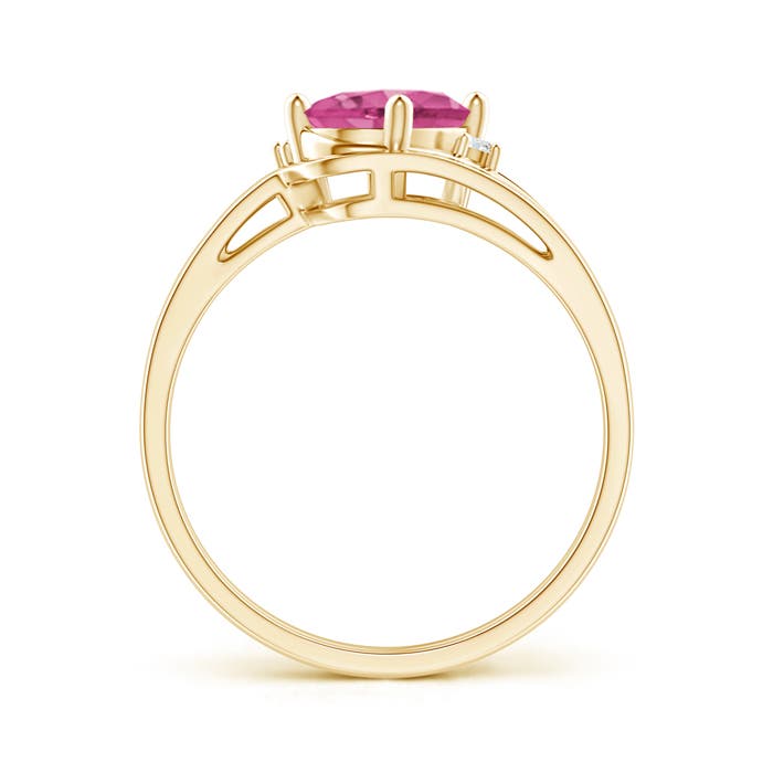 AAAA - Pink Sapphire / 1.5 CT / 14 KT Yellow Gold