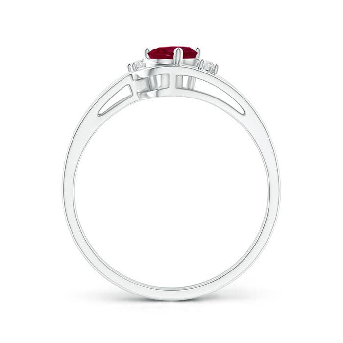 A - Ruby / 0.62 CT / 14 KT White Gold