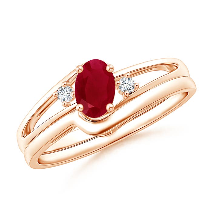 AA - Ruby / 0.62 CT / 14 KT Rose Gold