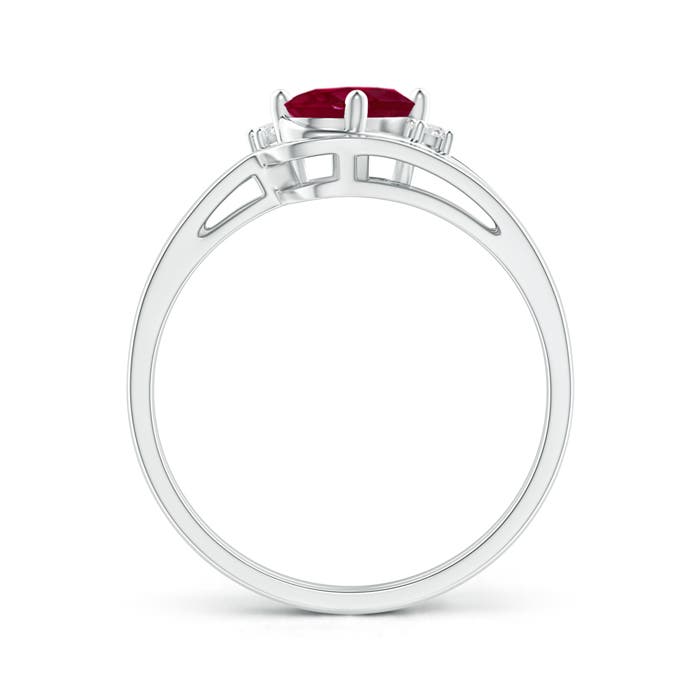 A - Ruby / 1.03 CT / 14 KT White Gold