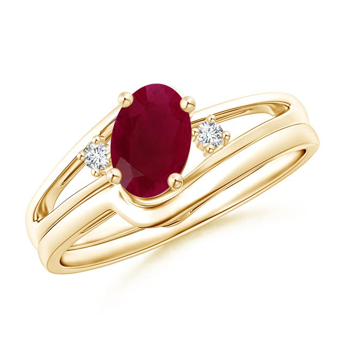 A - Ruby / 1.03 CT / 14 KT Yellow Gold