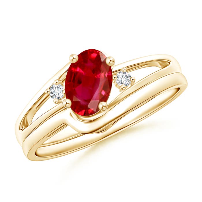 AAA - Ruby / 1.03 CT / 14 KT Yellow Gold