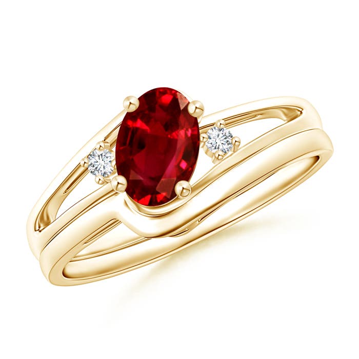 AAAA - Ruby / 1.03 CT / 14 KT Yellow Gold