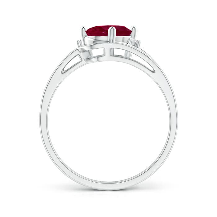 A - Ruby / 1.3 CT / 14 KT White Gold