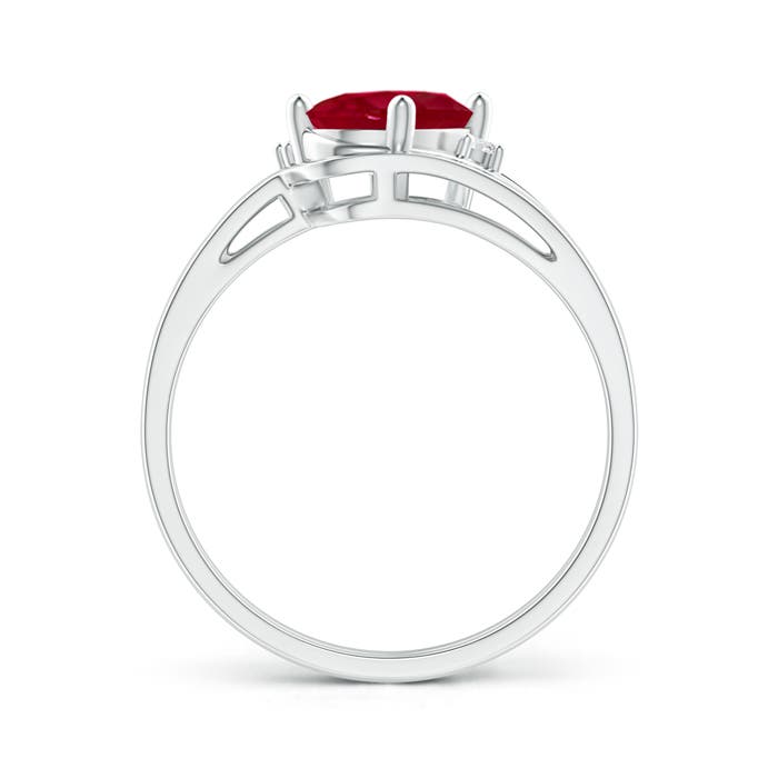 AA - Ruby / 1.3 CT / 14 KT White Gold