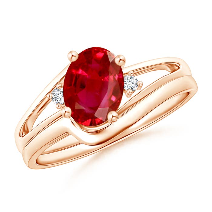 AAA - Ruby / 1.3 CT / 14 KT Rose Gold