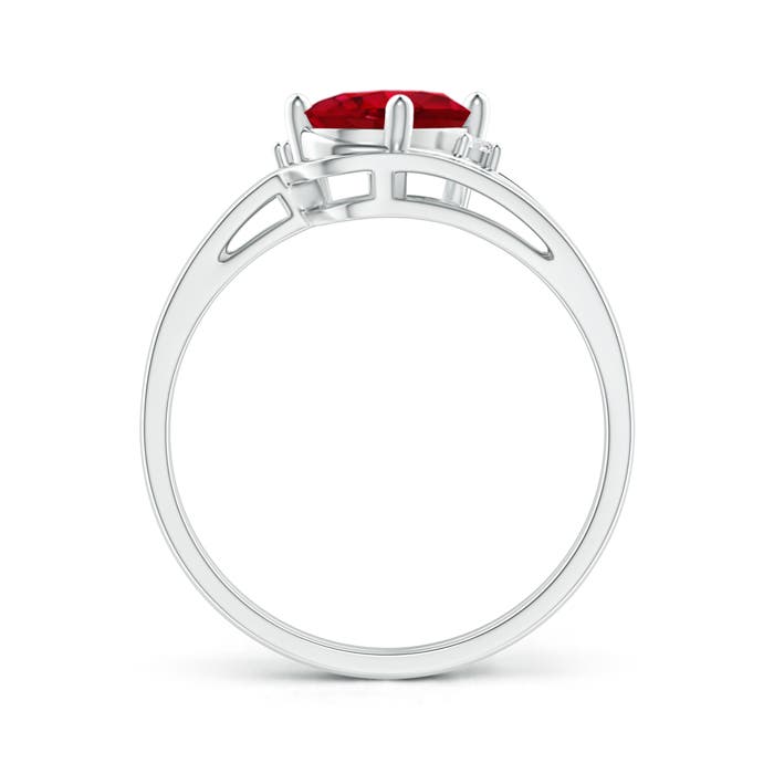 AAA - Ruby / 1.3 CT / 14 KT White Gold