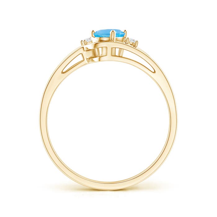 AA - Swiss Blue Topaz / 0.56 CT / 14 KT Yellow Gold