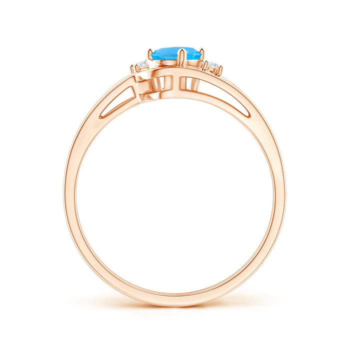 AAA - Swiss Blue Topaz / 0.56 CT / 14 KT Rose Gold