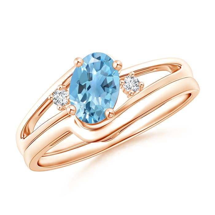 A - Swiss Blue Topaz / 0.98 CT / 14 KT Rose Gold