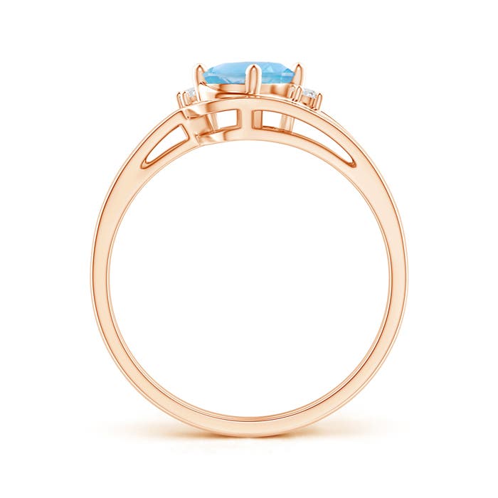 A - Swiss Blue Topaz / 0.98 CT / 14 KT Rose Gold