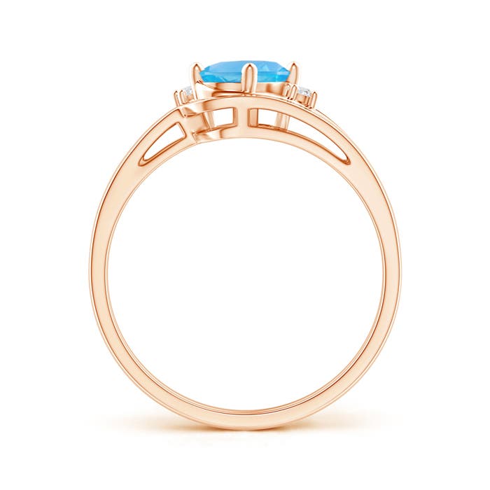 AA - Swiss Blue Topaz / 0.98 CT / 14 KT Rose Gold