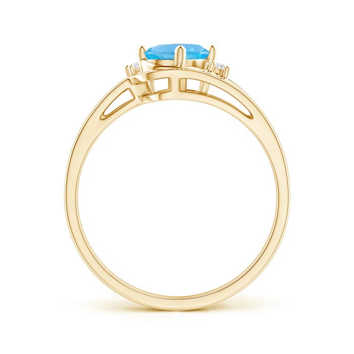 AA - Swiss Blue Topaz / 0.98 CT / 14 KT Yellow Gold