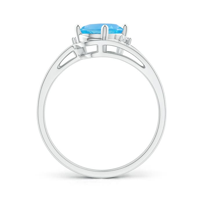 AA - Swiss Blue Topaz / 1.55 CT / 14 KT White Gold