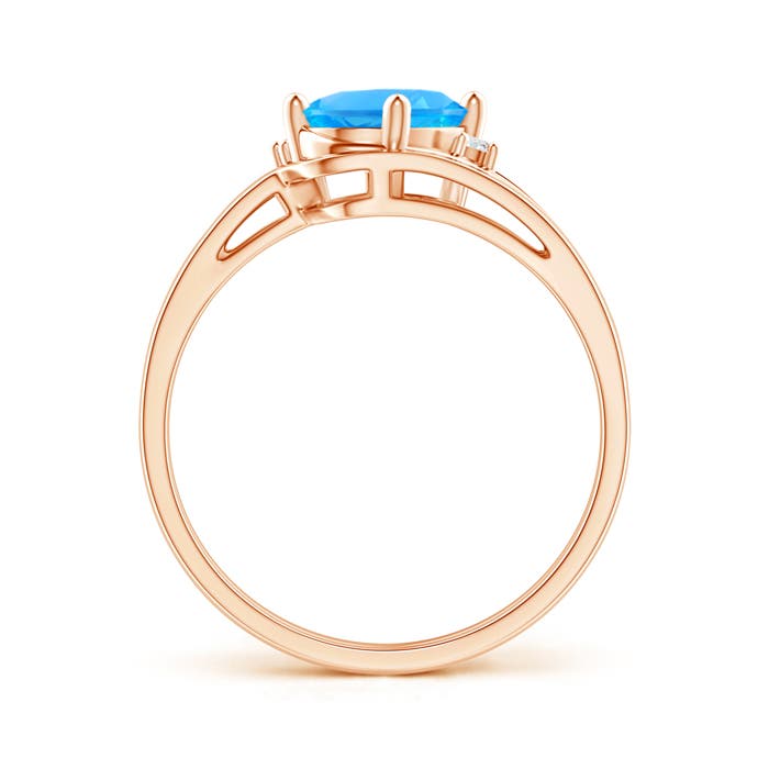 AAAA - Swiss Blue Topaz / 1.55 CT / 14 KT Rose Gold