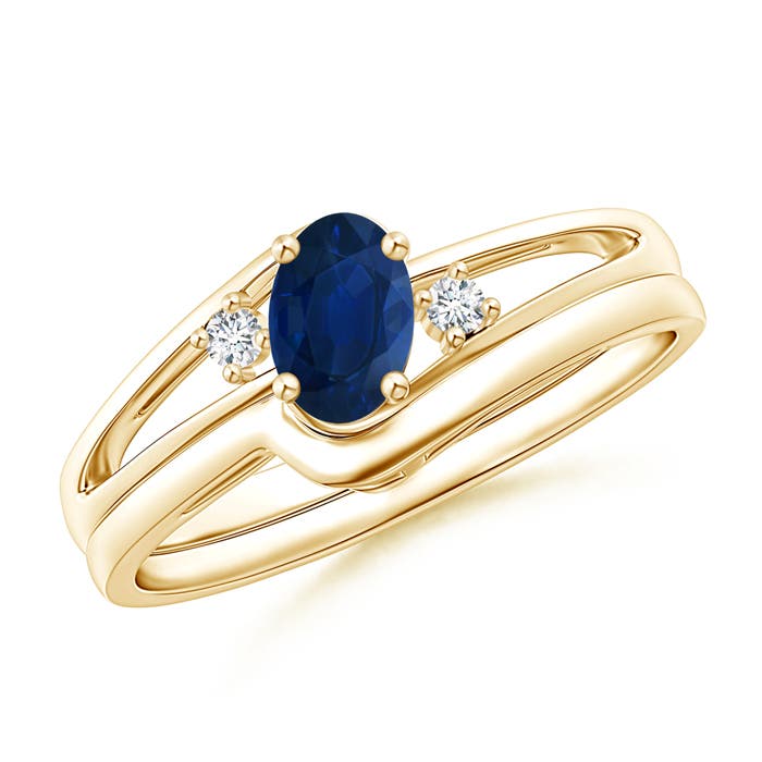 AA - Blue Sapphire / 0.62 CT / 14 KT Yellow Gold