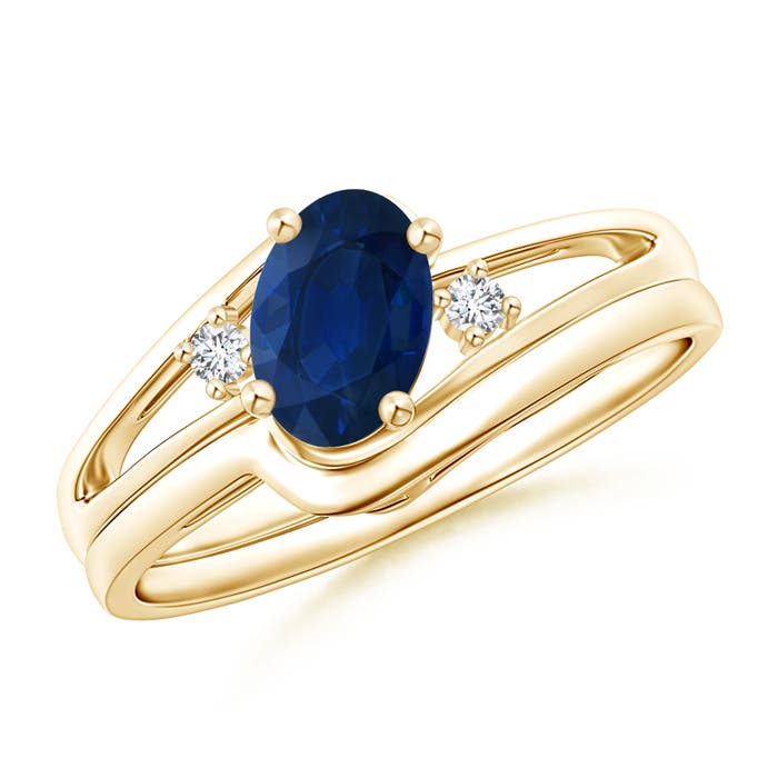 AA - Blue Sapphire / 0.88 CT / 14 KT Yellow Gold