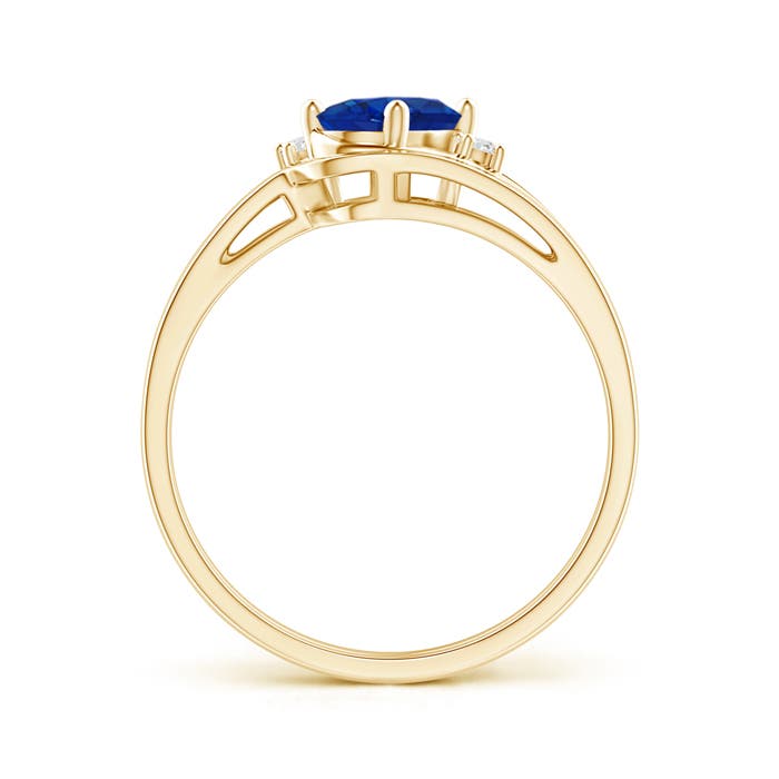 AAA - Blue Sapphire / 0.88 CT / 14 KT Yellow Gold