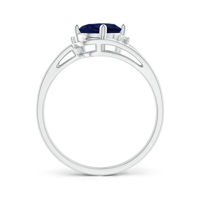 A - Blue Sapphire / 1.6 CT / 14 KT White Gold