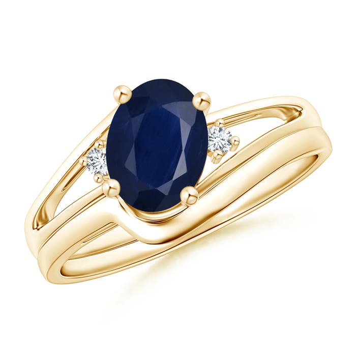 A - Blue Sapphire / 1.6 CT / 14 KT Yellow Gold