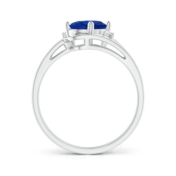 AAA - Blue Sapphire / 1.6 CT / 14 KT White Gold