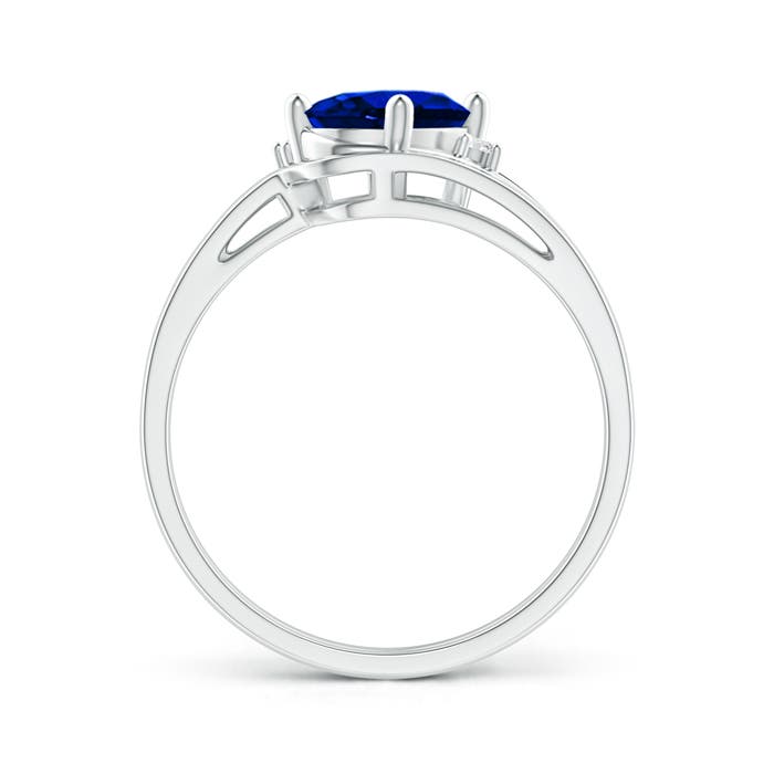 AAAA - Blue Sapphire / 1.6 CT / 14 KT White Gold