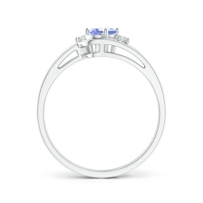 A - Tanzanite / 0.47 CT / 14 KT White Gold