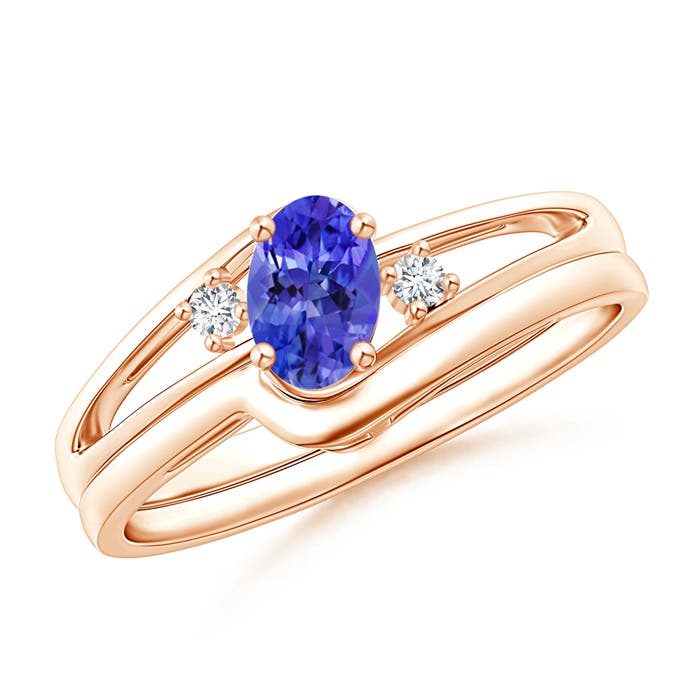 AAAA - Tanzanite / 0.47 CT / 14 KT Rose Gold