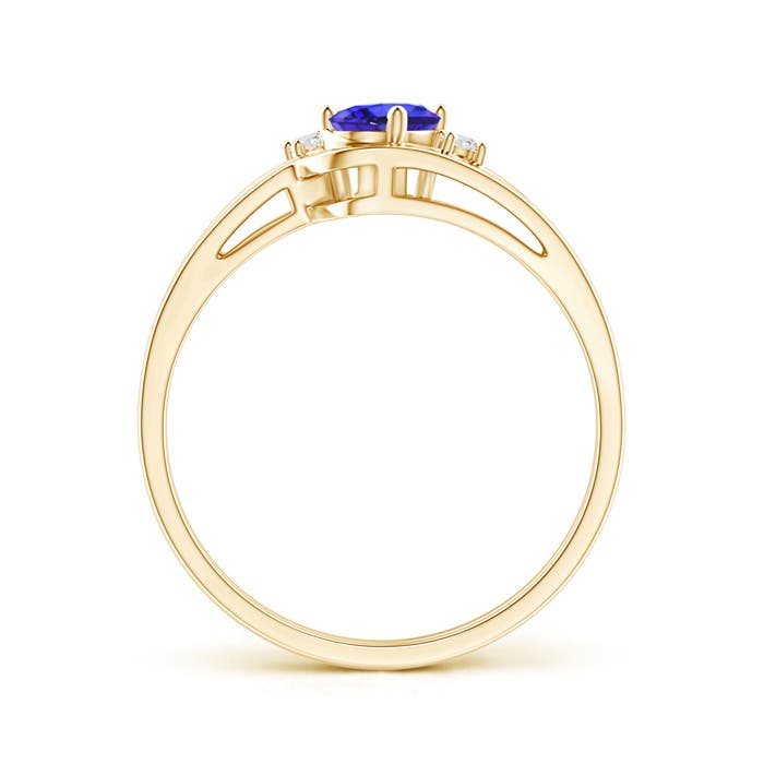 AAAA - Tanzanite / 0.47 CT / 14 KT Yellow Gold