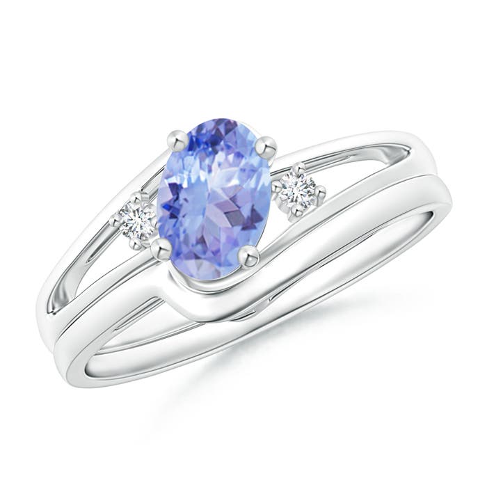 A - Tanzanite / 0.83 CT / 14 KT White Gold