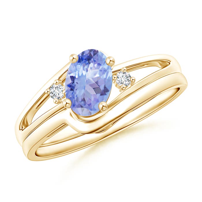 A - Tanzanite / 0.83 CT / 14 KT Yellow Gold