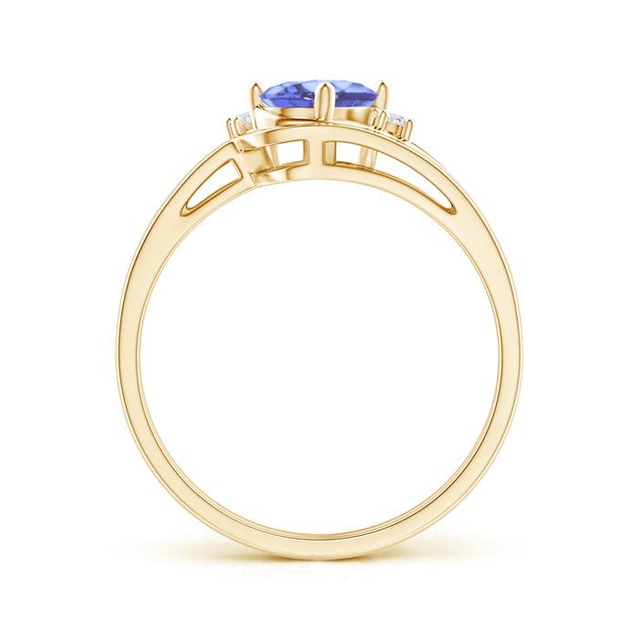 A - Tanzanite / 0.83 CT / 14 KT Yellow Gold