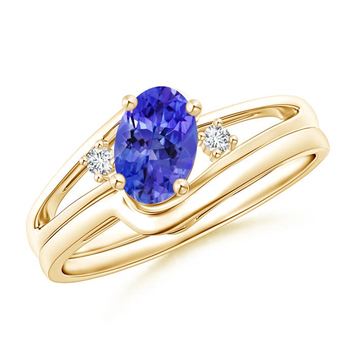 AAA - Tanzanite / 0.83 CT / 14 KT Yellow Gold