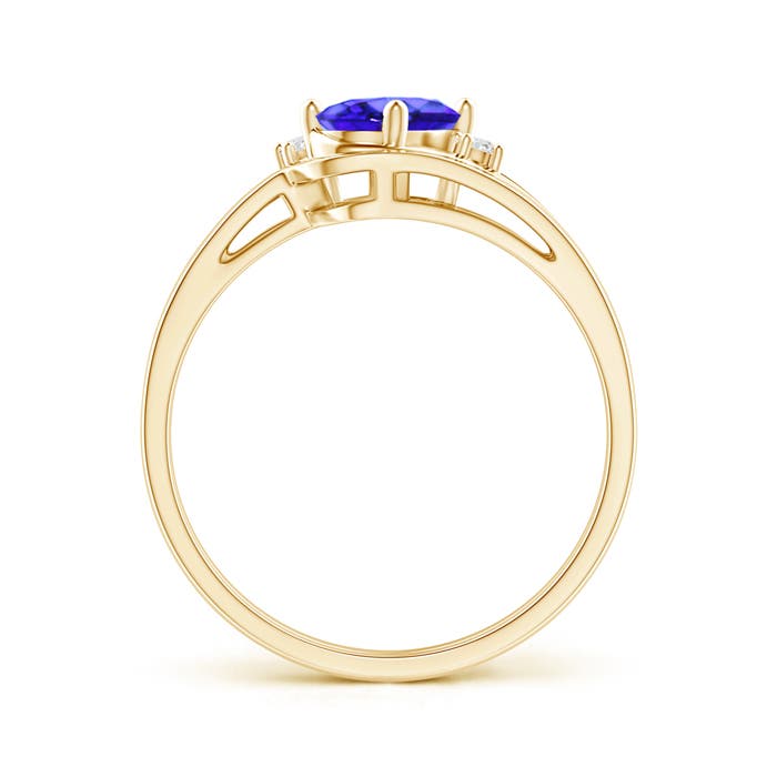 AAA - Tanzanite / 0.83 CT / 14 KT Yellow Gold