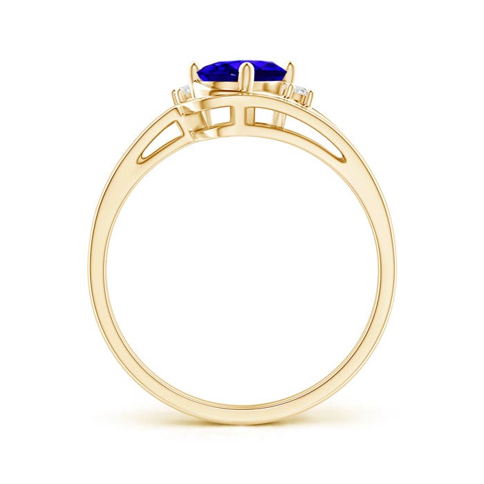 AAAA - Tanzanite / 0.83 CT / 14 KT Yellow Gold