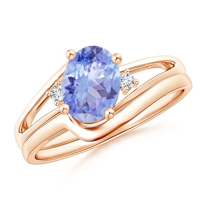 A - Tanzanite / 1.3 CT / 14 KT Rose Gold