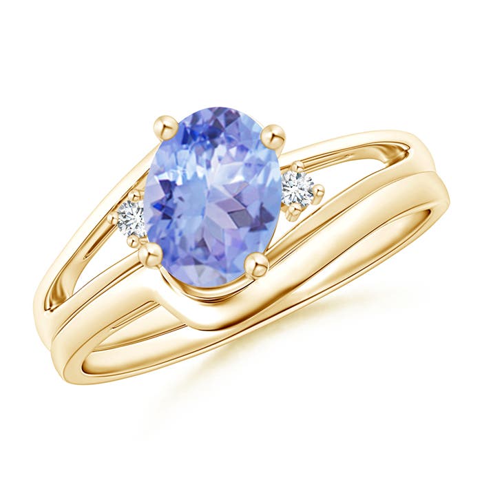 A - Tanzanite / 1.3 CT / 14 KT Yellow Gold