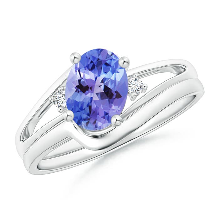 AA - Tanzanite / 1.3 CT / 14 KT White Gold