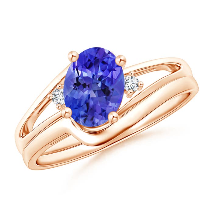 AAA - Tanzanite / 1.3 CT / 14 KT Rose Gold