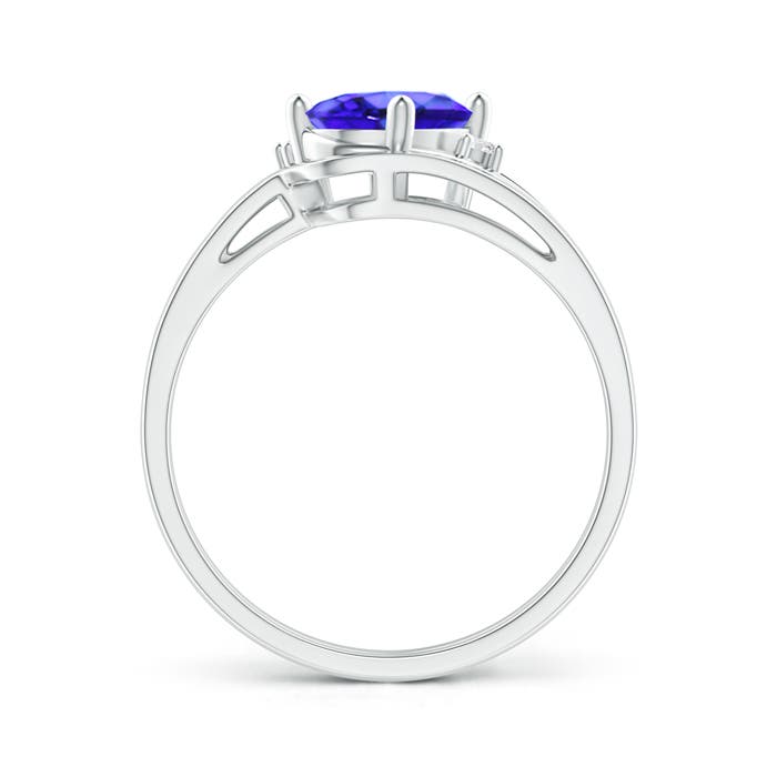 AAA - Tanzanite / 1.3 CT / 14 KT White Gold