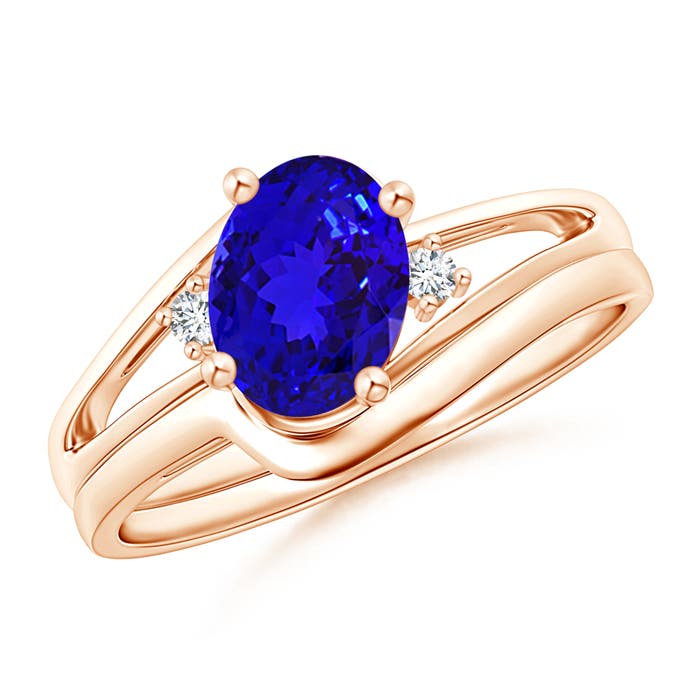 AAAA - Tanzanite / 1.3 CT / 14 KT Rose Gold